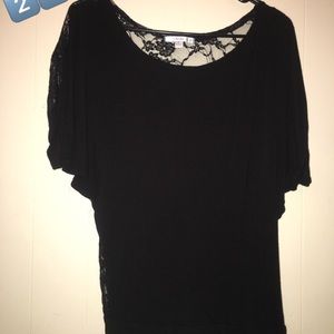 Black Sheer Back Blouse